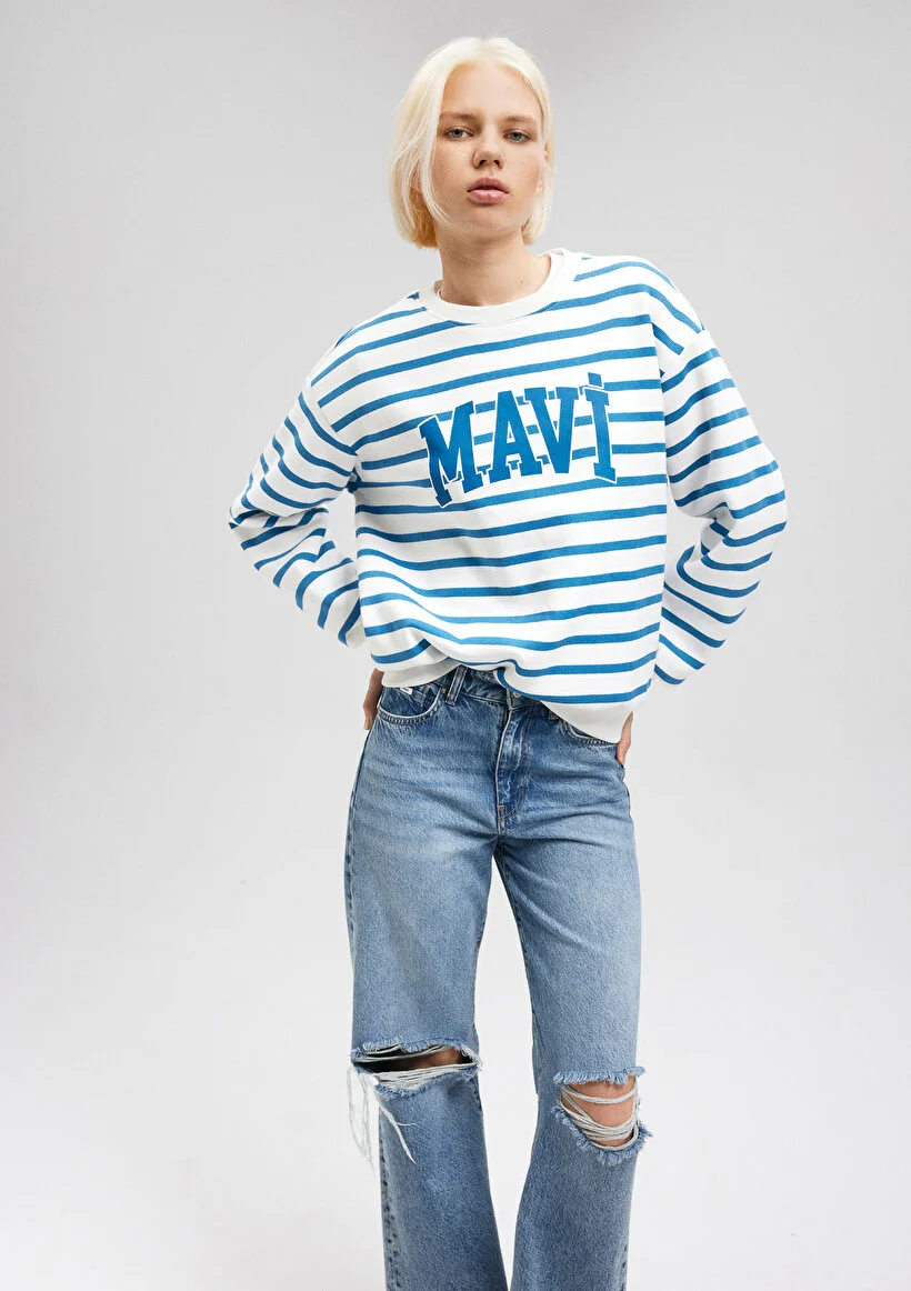 Mavi Logo Baskılı Sweatshırt / MAVİ